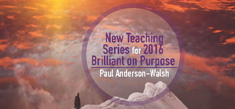 New teaching series of 2016 - Brilliant On Purpose by Paul Anderson-Walsh